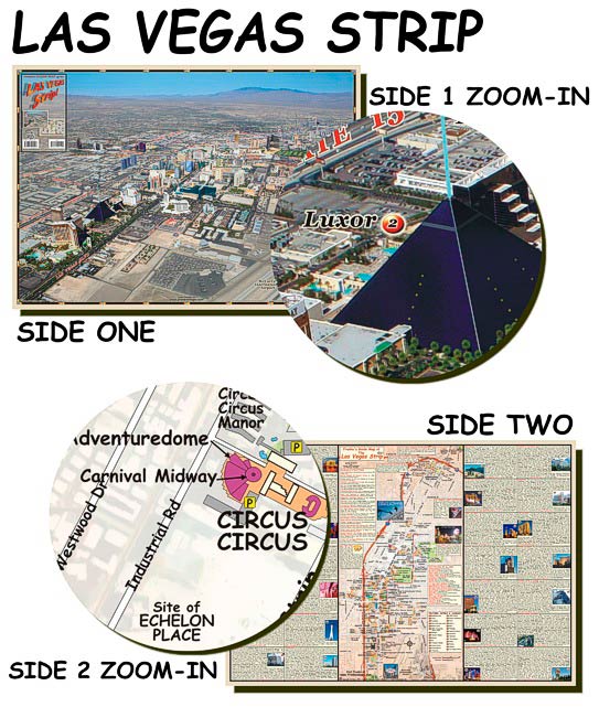 2011 las vegas strip map. Map of the Las Vegas Strip