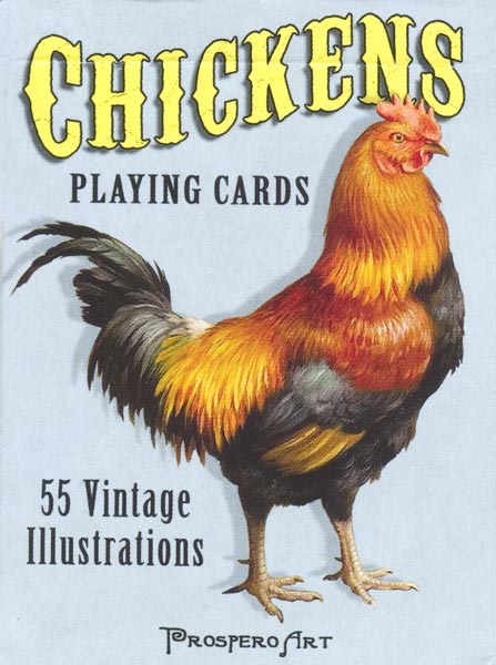 Chickens Playing Cards by Prospero Art