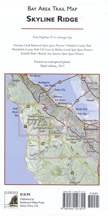 Bay Area Trail Map: Skyline Ridge | Redwood Hikes Press