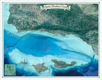 Santa Barbara Coast Map, Coastal California Series