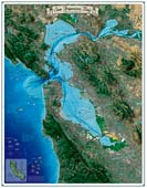 San Francisco Bay Map, Coastal California Series