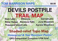 Devils Postpile Minarets Trail Map