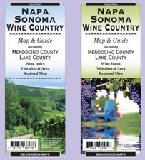 Napa Sonoma Wine Country Map & Guide Including Mendocino & Lake County Wineries