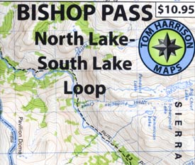 Bishop Pass North Lake-South Lake Loop Map