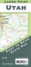Utah Large Print Road Map